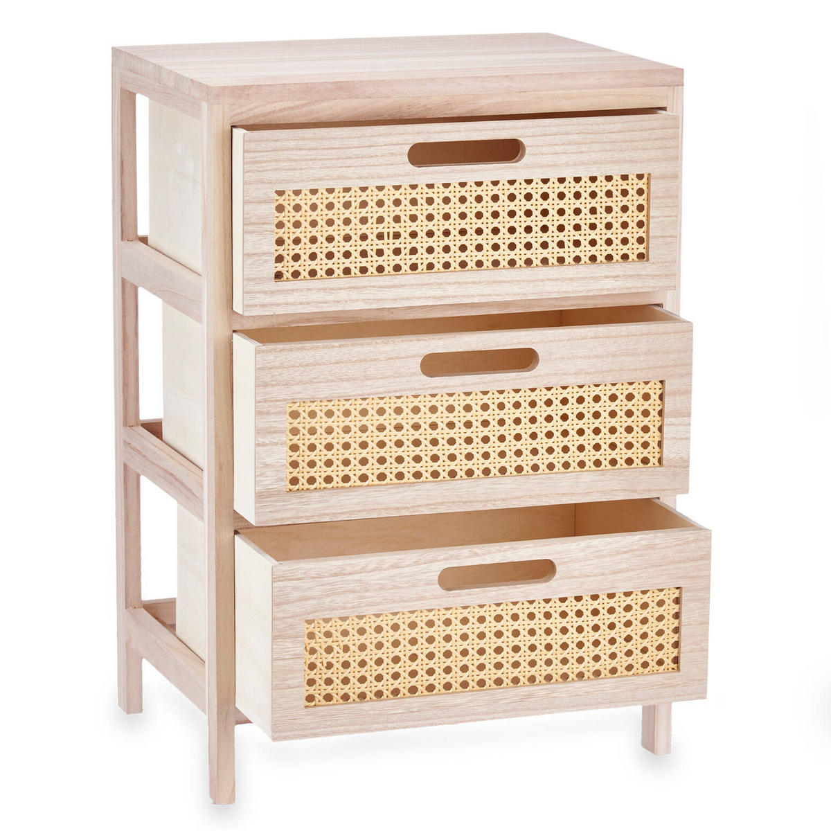 KOMMODE Wiener Geflecht 29/40/58 cm - Braun, Holz (40/58/29cm) - Giftdecor