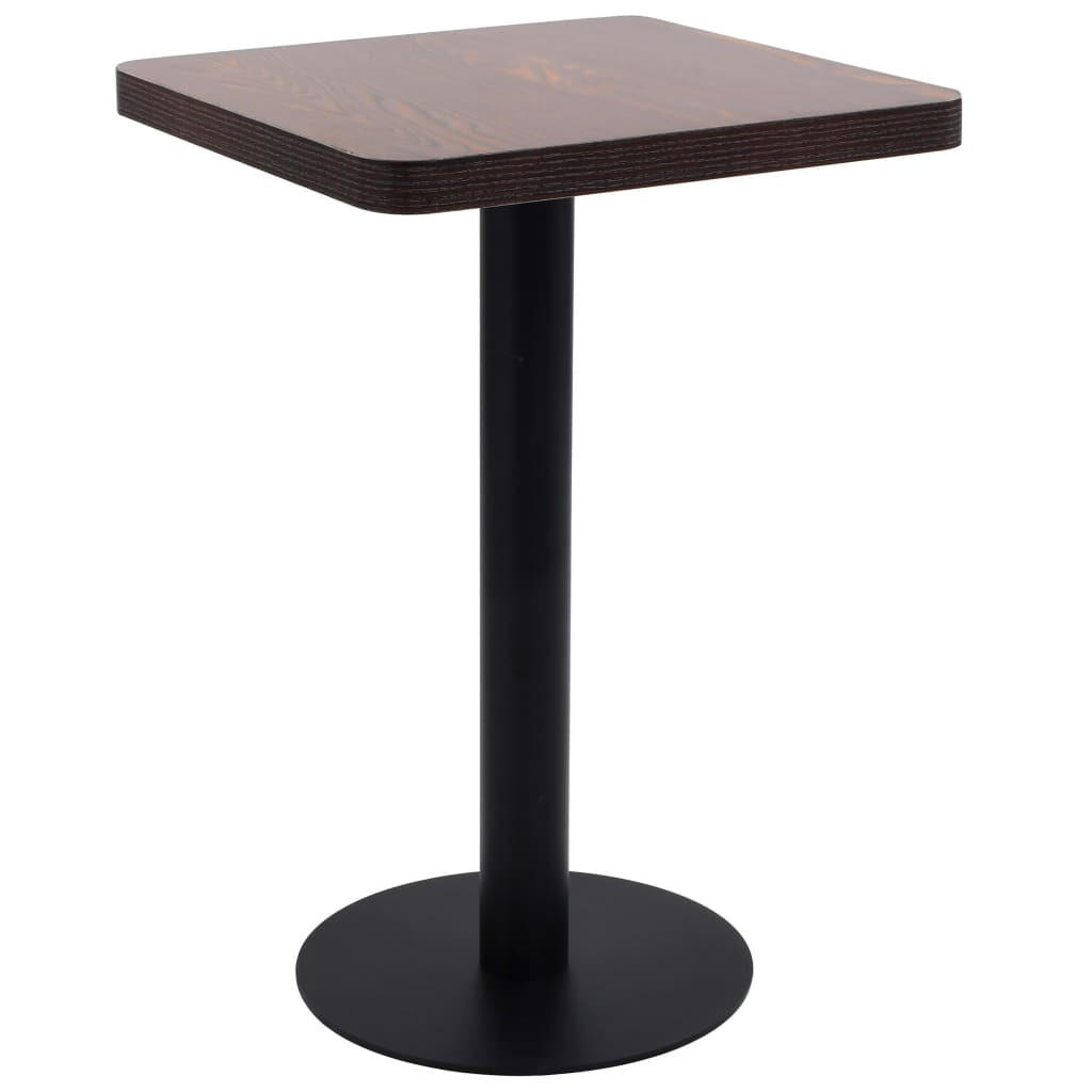 vidaXL Bistrotisch, Dunkelbraun 50x75x50 cm