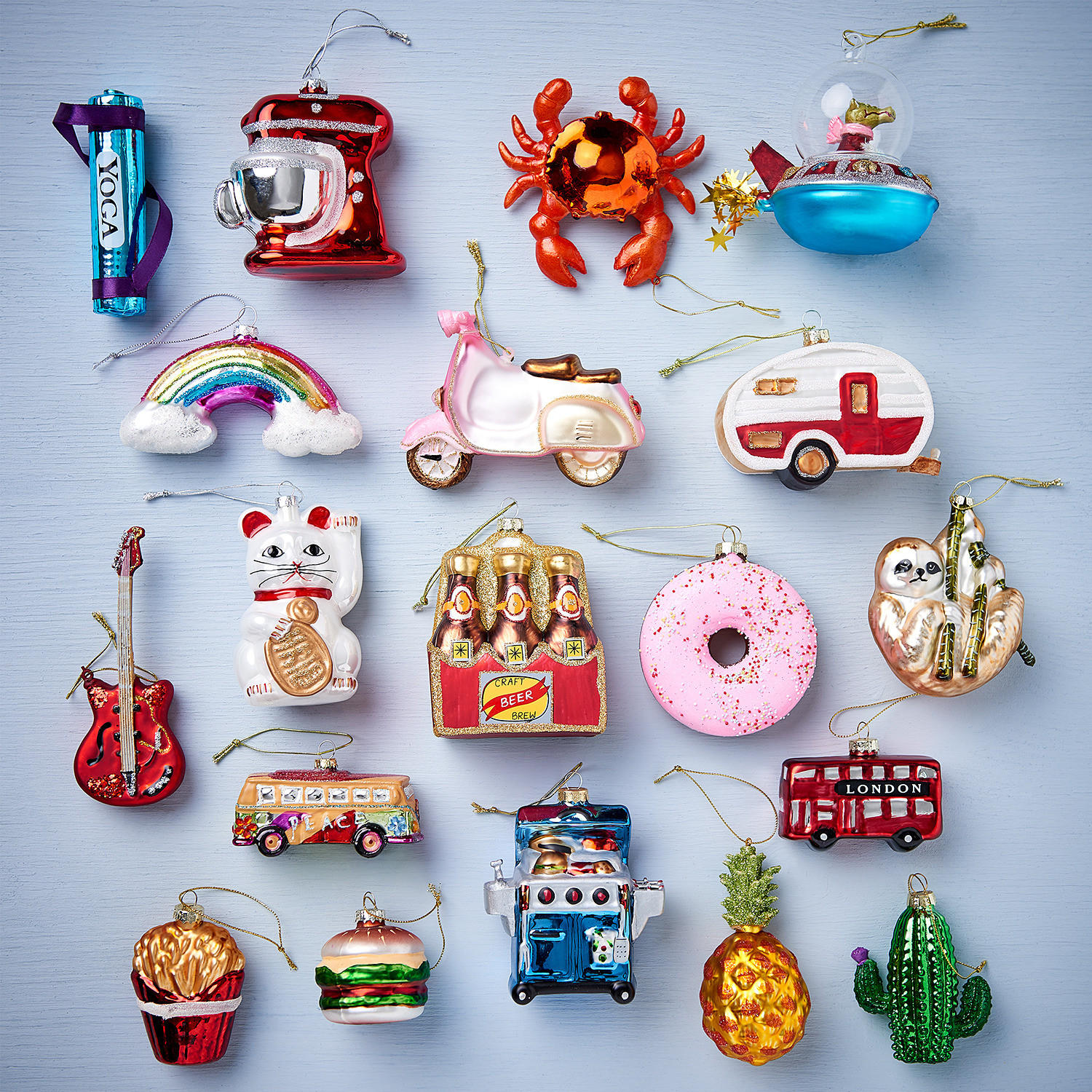 BAUMANHÄNGER Hang On London Bus - Rot, Glas (8/7/3.5cm) - Butlers