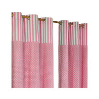 ÖSENVORHANG Polka Dots blickdicht 2er-Set, 117/137 cm - Rosa, Textil (117/137cm) - Homescapes