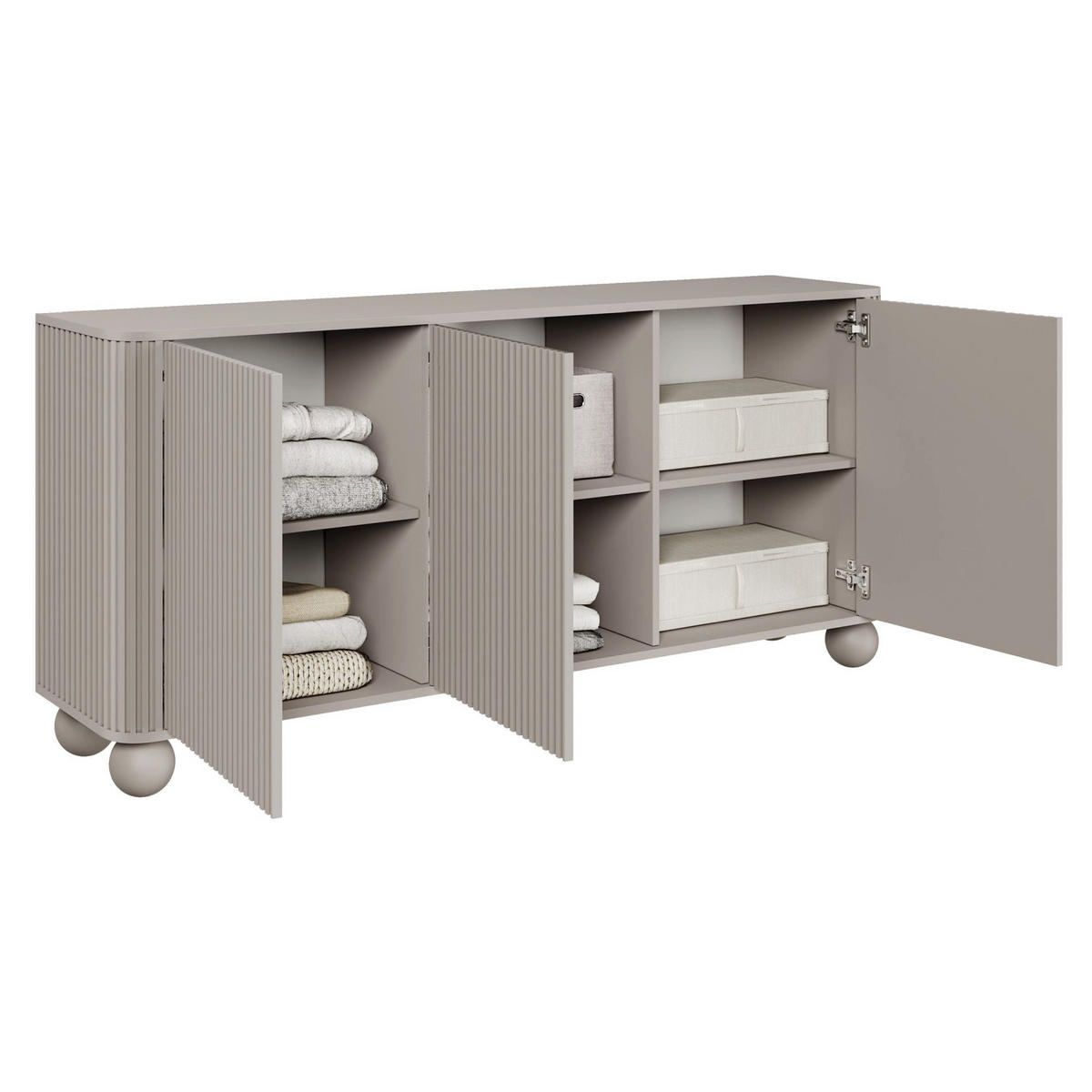 SIDEBOARD Arvello Greige 163 cm - Taupe, Holz/Holzwerkstoff (163.2/83.8/38cm) - Selsey