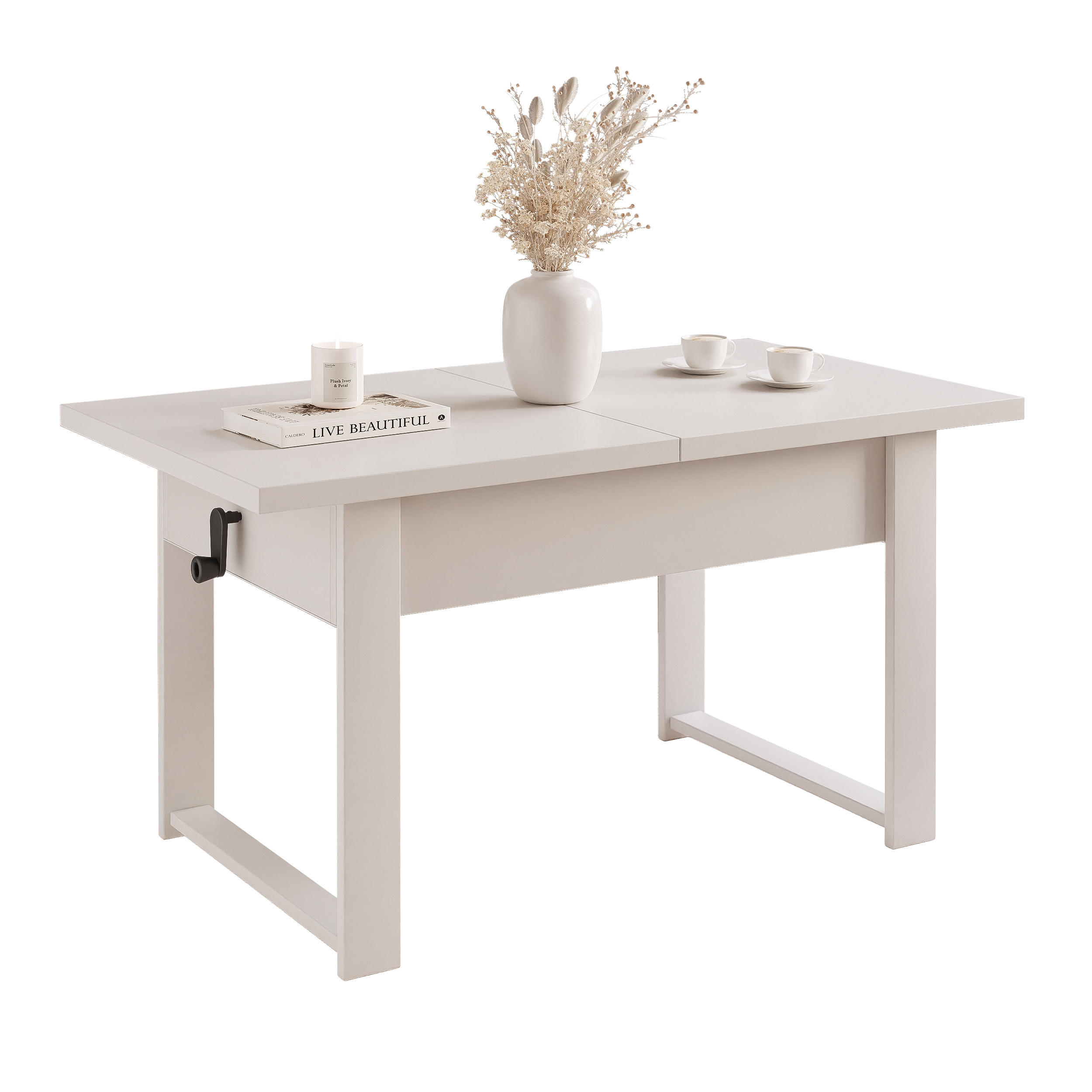COUCHTISCH TIVOR Multifunktionalität 3-in-1 - Kaschmir, Holzwerkstoff/Metall (67/120/63.5cm) - Idohome
