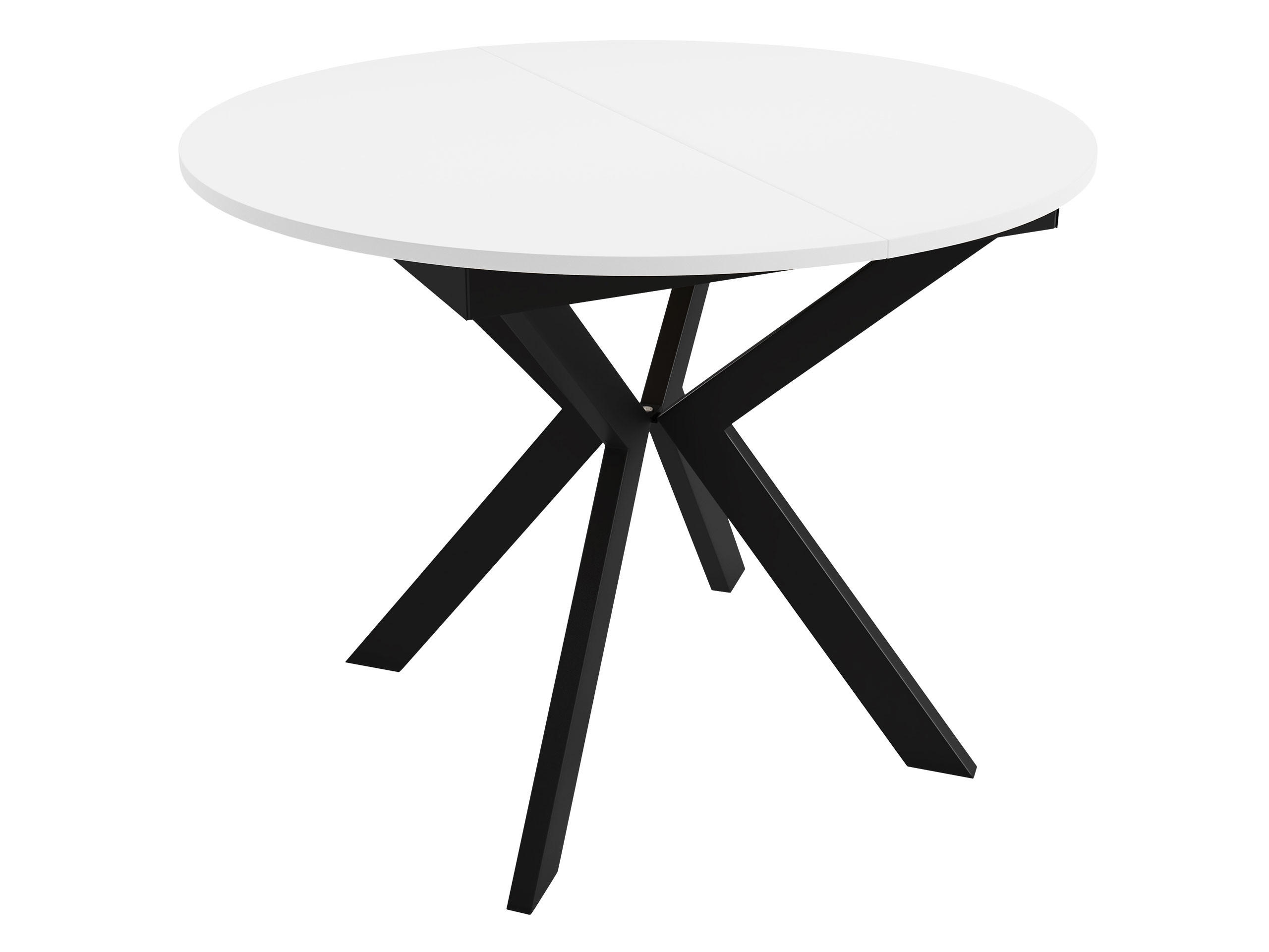 TISCH Leia 100 Ausziehbar - Schwarz/Weiß, Holzwerkstoff/Metall (100/100/76cm) - MIRJAN24