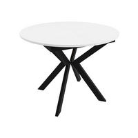 TISCH Leia 100 Ausziehbar - Schwarz/Weiß, Holzwerkstoff/Metall (100/100/76cm) - MIRJAN24