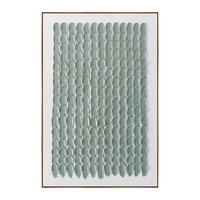 ACRYLBILD HANDGEMALT 60/90 cm - Weiß/Grün, Holz/Textil (60/90cm) - KUNSTLOFT