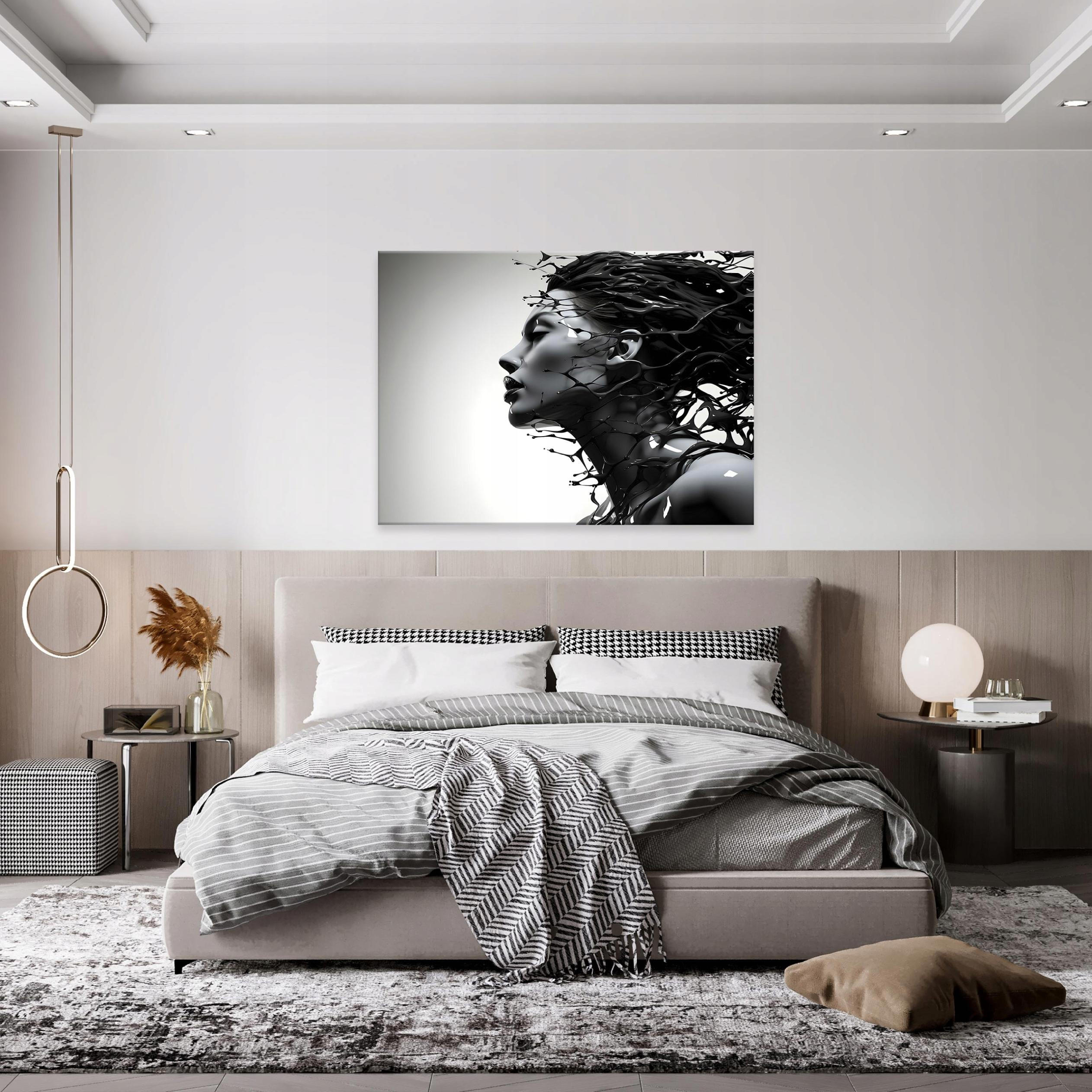 BILDER Abstrakt Frau 100x70 - Multicolor, Holzwerkstoff (100/70cm) - Wallarena