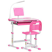 SCHREIBTISCH-SET DE-17538 Rosé - Pink, Metall (70/105/50cm) - ComfortXL