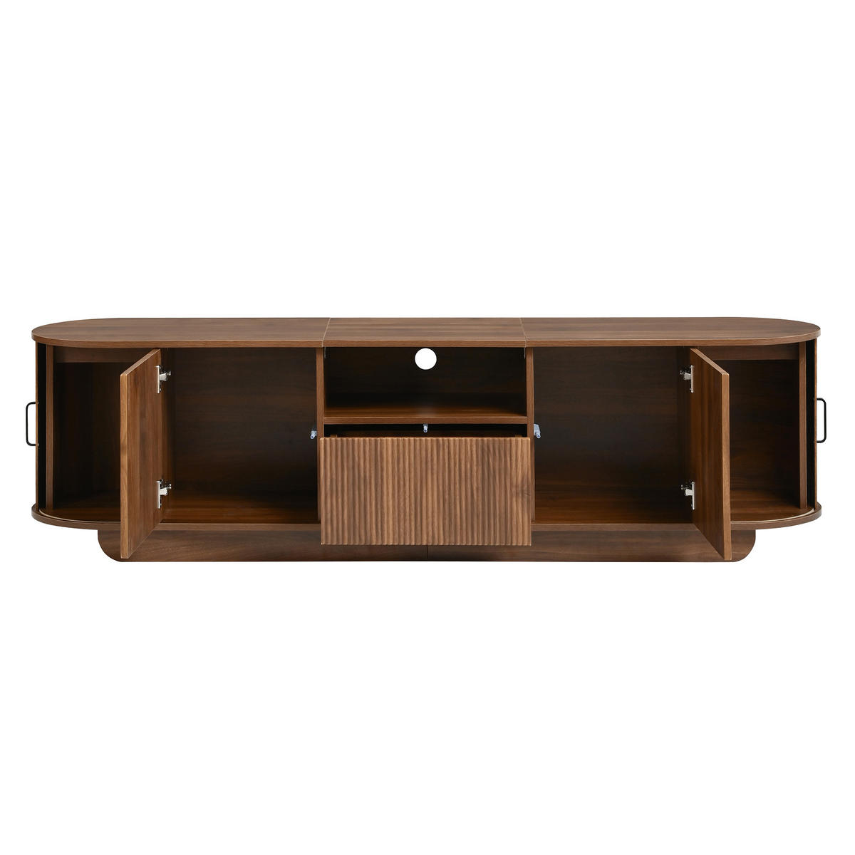 TV-SCHRANK 180/35/50 cm Natürlich mit Schiebetür und 4 Schubladen - Naturfarben, Holz/Holzwerkstoff (180/50/35cm) - Oxeza