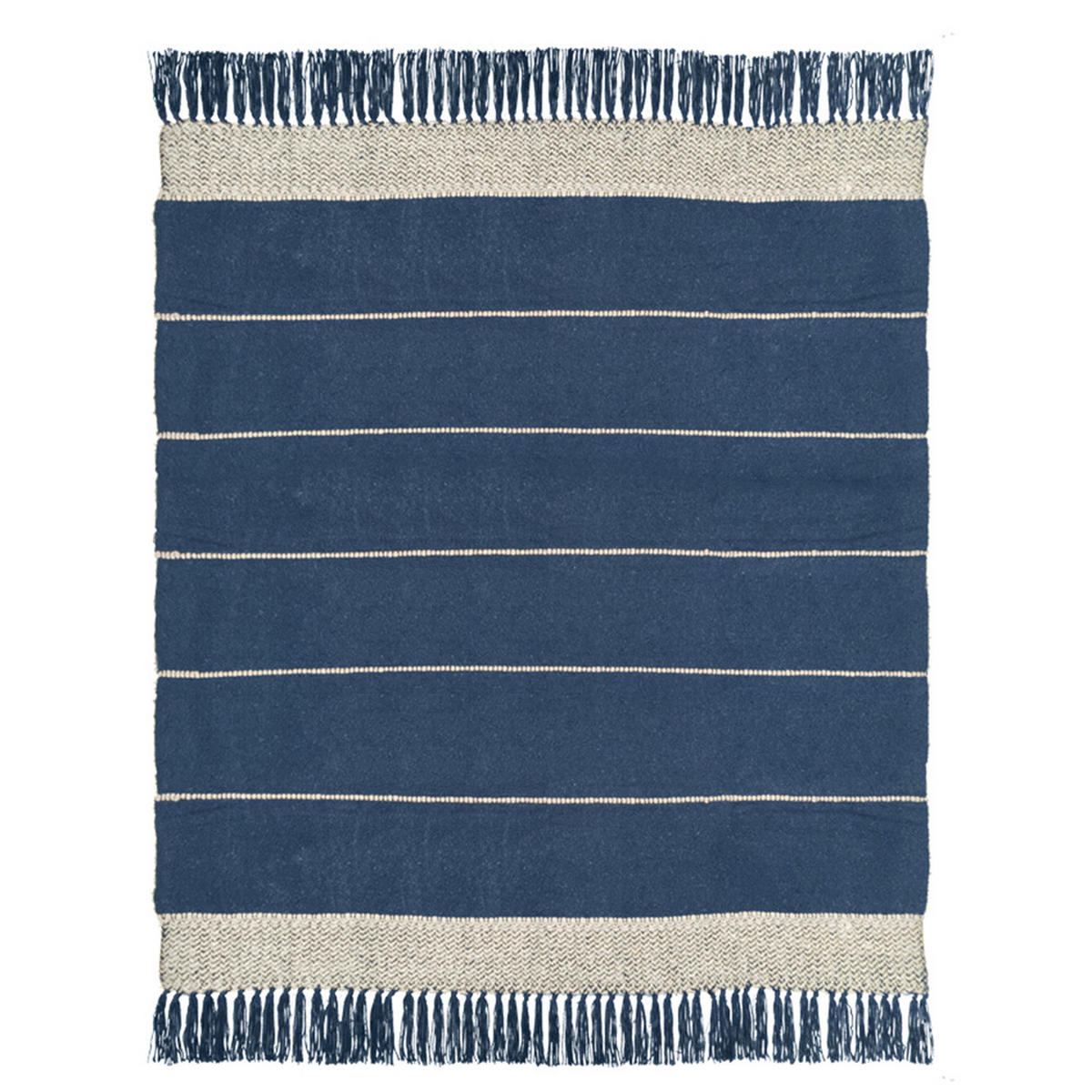 DECKE Berber Blau - Blau, Textil (125/150cm) - Malagoon