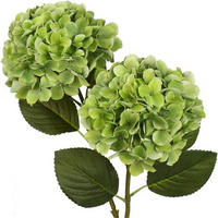 HORTENSIE Kunstblume 2-teiliges Set Grün 63 cm - Grün, Kunststoff (63cm)