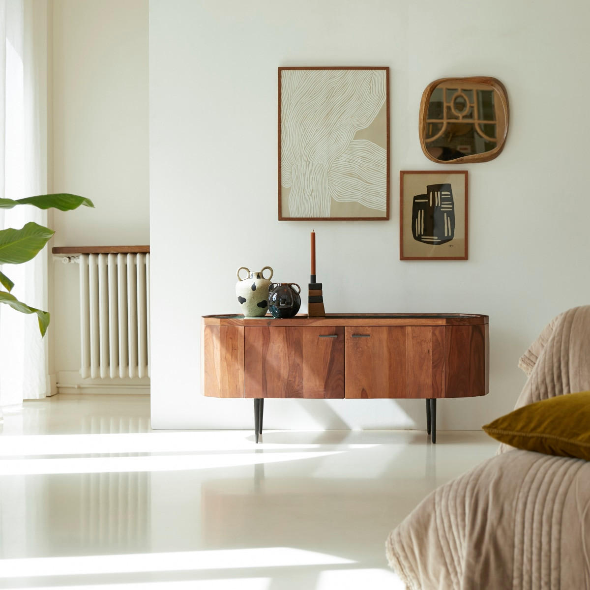 TV-SCHRANK Jade Braun aus Palisander - Braun, Holz (130/56/42cm) - Tikamoon