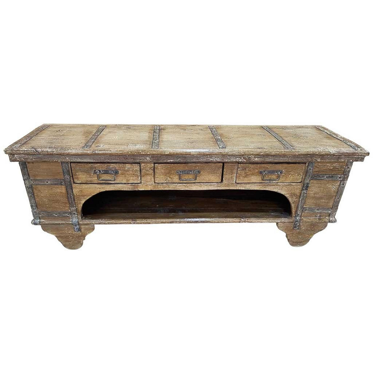 TV-LOWBOARD aus Holz, 175x45x57cm - Braun, Holz (175/57/45cm) - Wanderlust