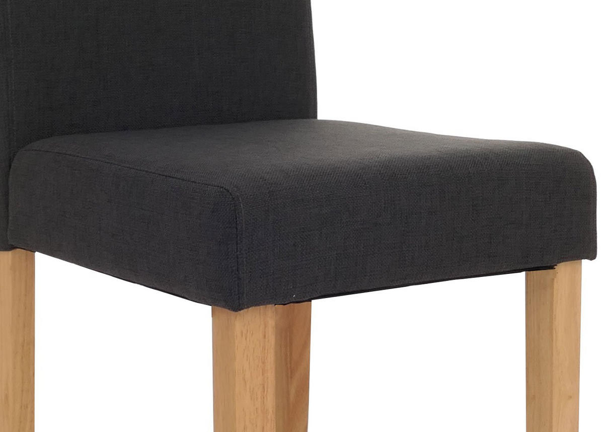 ESSZIMMERSTUHL 4er-Set klassisch und zeitlos 90x43x56cm Sitzhöhe 45cm Textil helle Beine Schwarz - Schwarz, Textil (43/90/56cm) - CHEFGASTRO