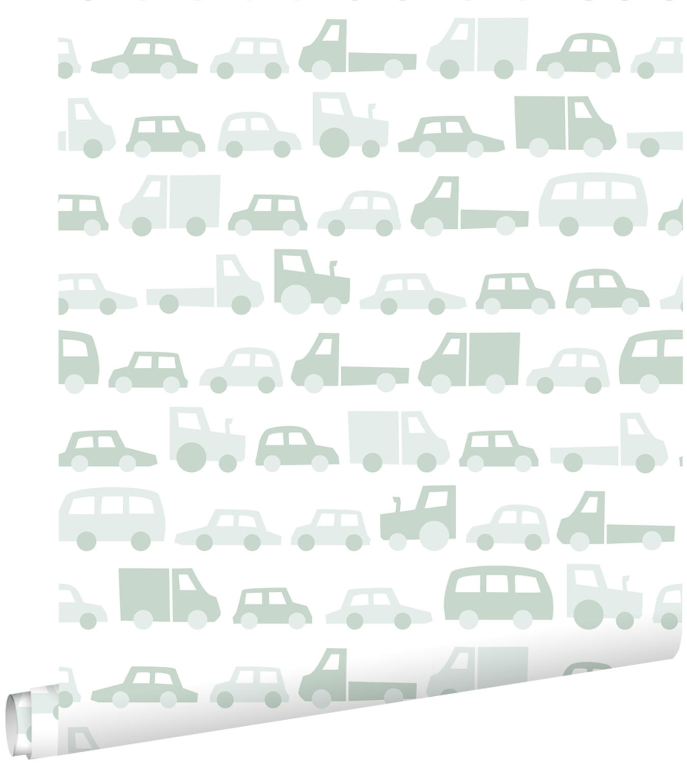 TAPETE Autos 53 cm x 10.05 m - Grün, Papier (53/0.1cm) - ESTAhome