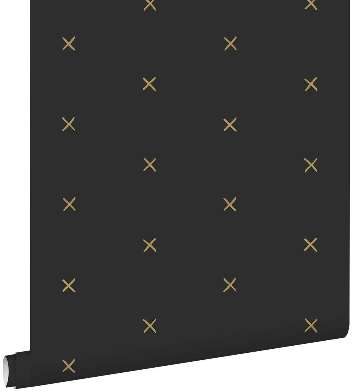 TAPETE grafisches Motiv 53 cm x 10.05 m - Schwarz, Papier (53/1000cm) - ESTAhome