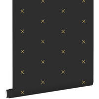 TAPETE grafisches Motiv 53 cm x 10.05 m - Schwarz, Papier (53/1000cm) - ESTAhome