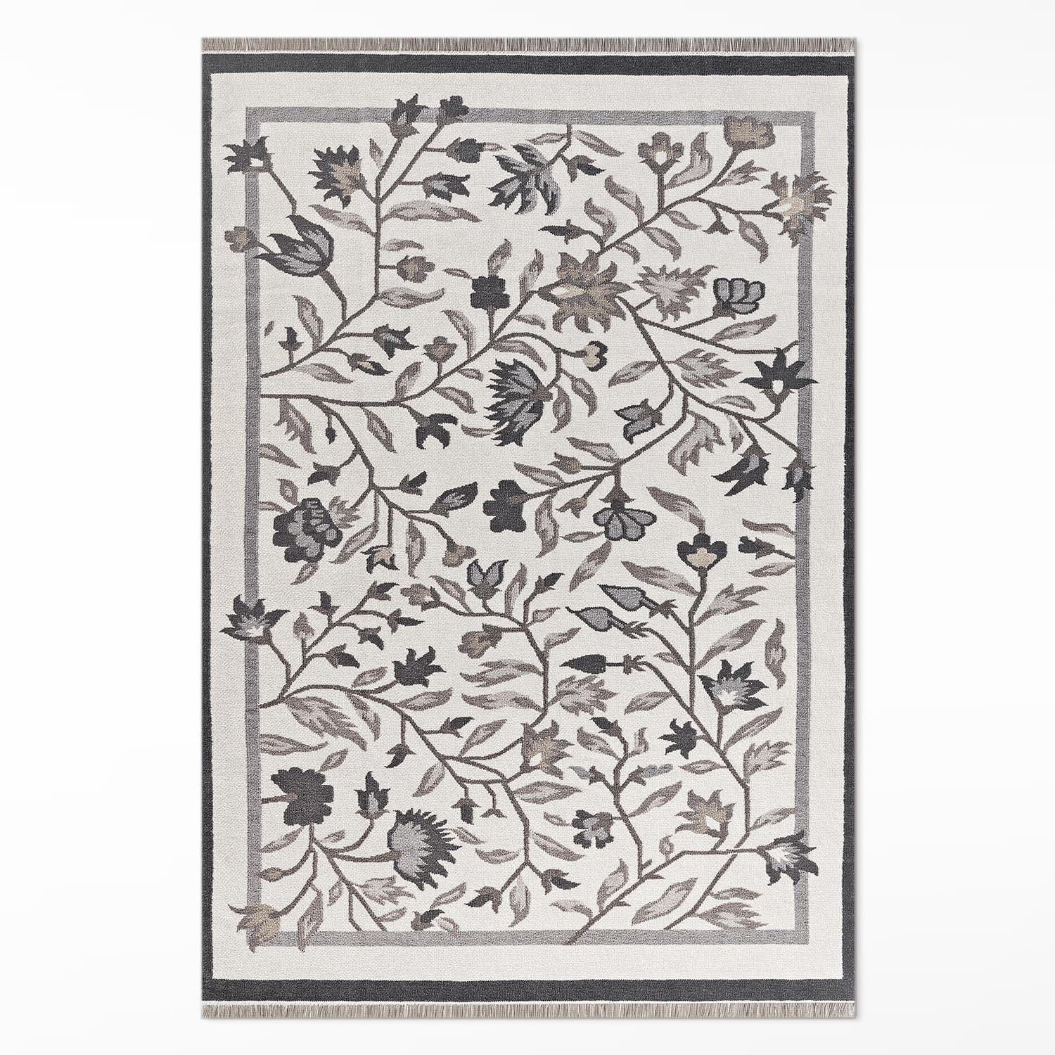 TEPPICH 140x210 cm Gedämpfte Farben Minimalistisch - Weiß Hochglanz, Kunststoff (140/210cm) - Wallfluent