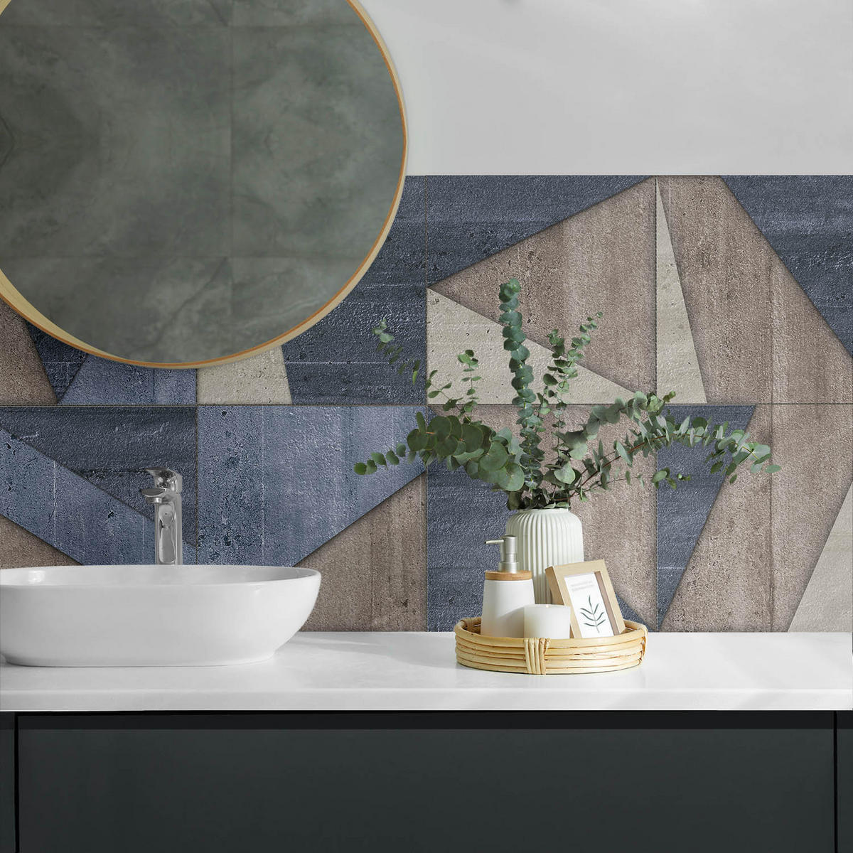 WANDPANEEL 120x60 cm selbstklebend Urbanite - Taupe, Kunststoff (60/1.6/120cm) - Wallfluent