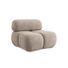 SESSEL Chenille Stoff Beige - Beige/Schwarz, Kunststoff/Textil (96/70/95cm) - Makamii