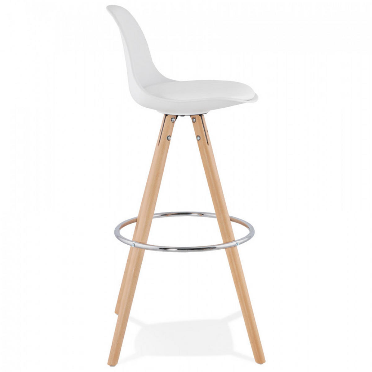BARHOCKER Weiß 42x95x43cm - Weiß, Holz/Kunststoff (42/95/43cm) - AlterEgo