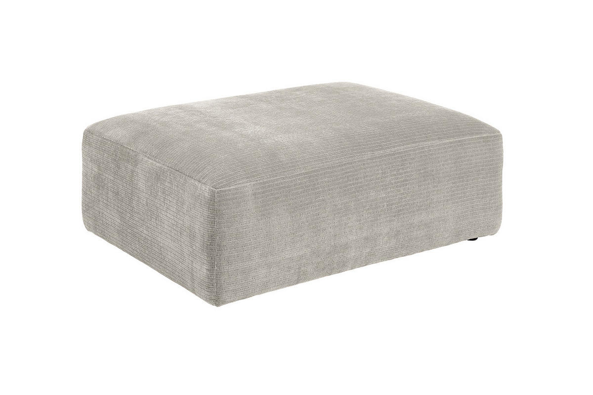 SOFA SITZELEMENT SEPHI Silber Cord - Silberfarben/Schwarz, Kunststoff/Textil (107/39/82cm) - KAWOLA
