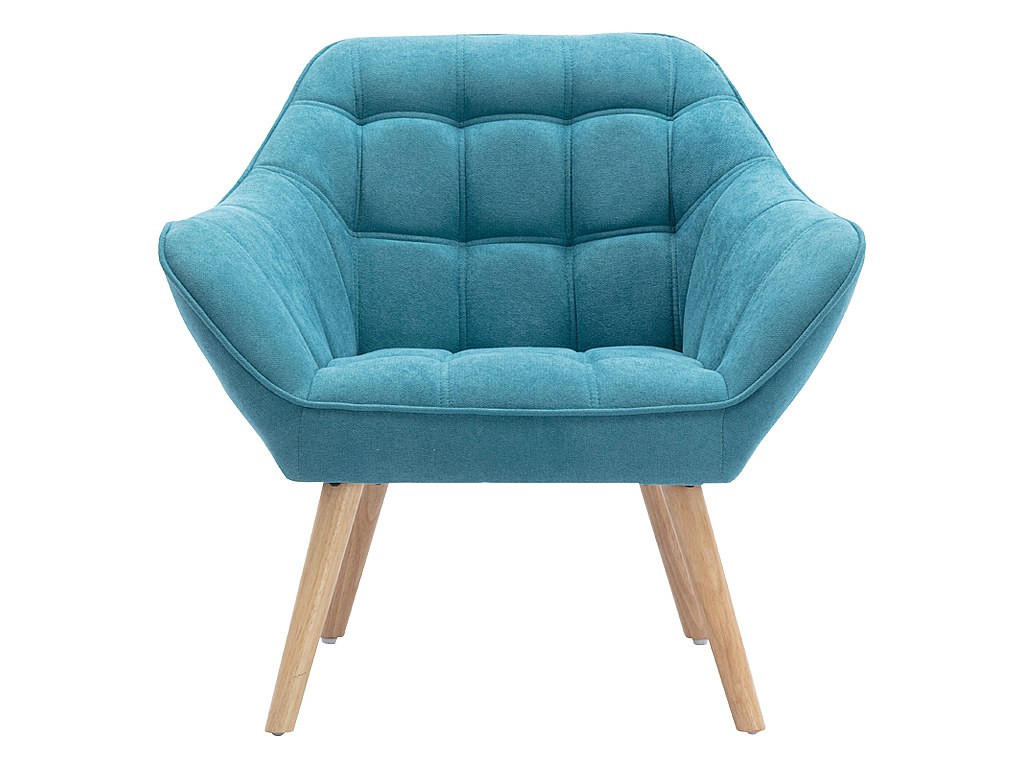 SESSEL mit gerader Rückenlehne - 1 Person - Stoff - Türkisblau - - Türkis, Textil (82/77/73cm) - Vente-Unique