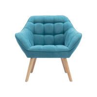 SESSEL mit gerader Rückenlehne - 1 Person - Stoff - Türkisblau - - Türkis, Textil (82/77/73cm) - Vente-Unique