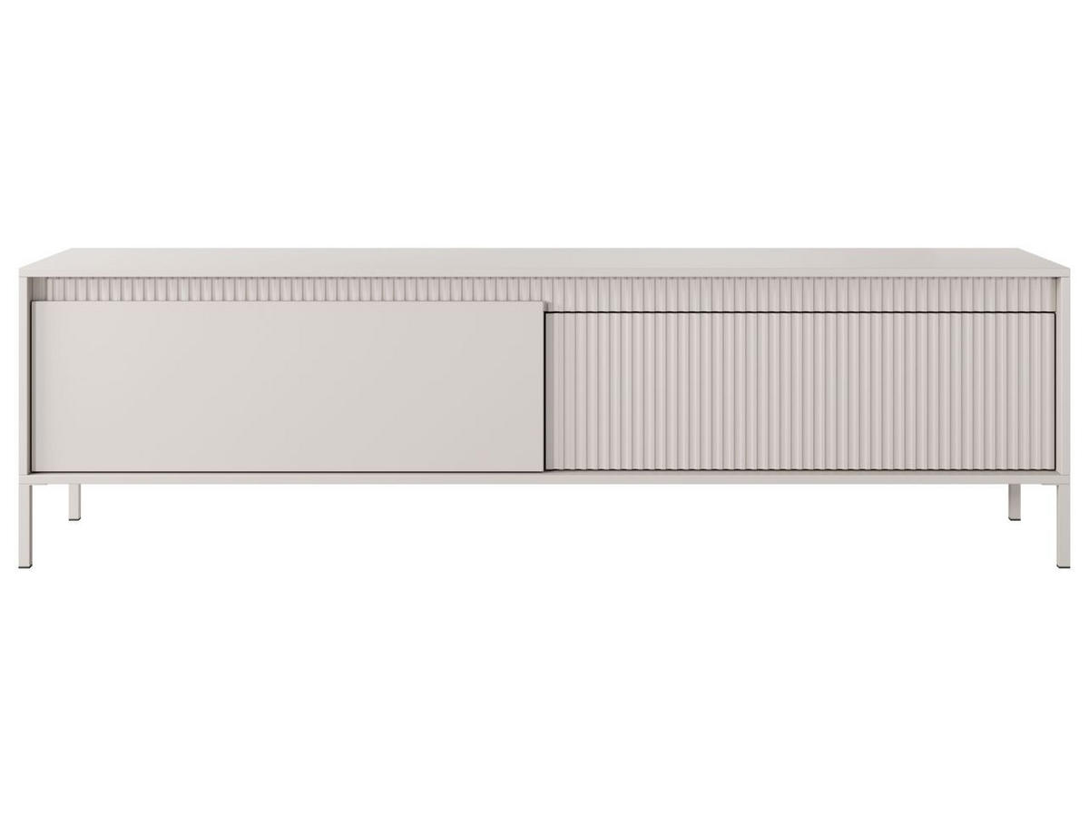 TV-SCHRANK Beige 187 cm Sorano - Beige, Naturmaterialen/Metall (187/54/40cm) - Graingold