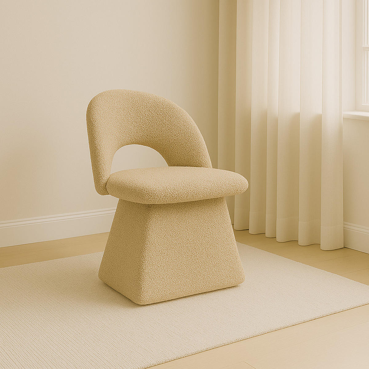 STUHL Abisso Mils Stoff Catch Me Kein Drehgelenk Beige - Beige, Holz (52/79/57cm) - Kaiser Möbel