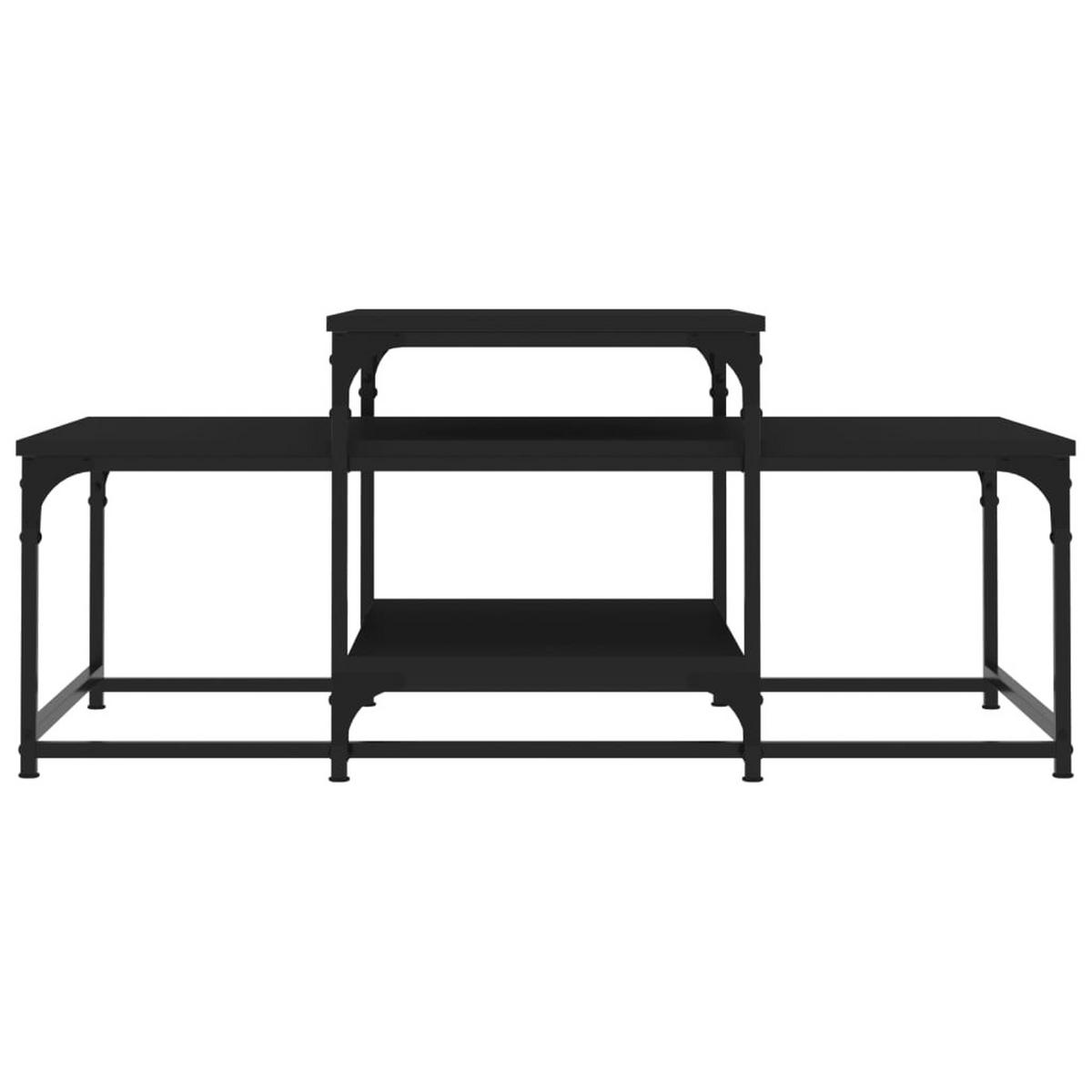 COUCHTISCH Schwarz 102x60x45 cm Holzwerkstoff - Schwarz, Holzwerkstoff (102/60/45cm) - furnicato