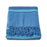 ÜBERWURF Morocco 225/255 cm, 100% Baumwolle gestreift - Blau, Textil (225/255cm) - Homescapes