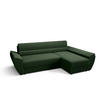 ECKSOFA L REBI L3 Poso 14 Rechts mit Schlaffunktion, Grün - Grün, Textil (251/140cm)