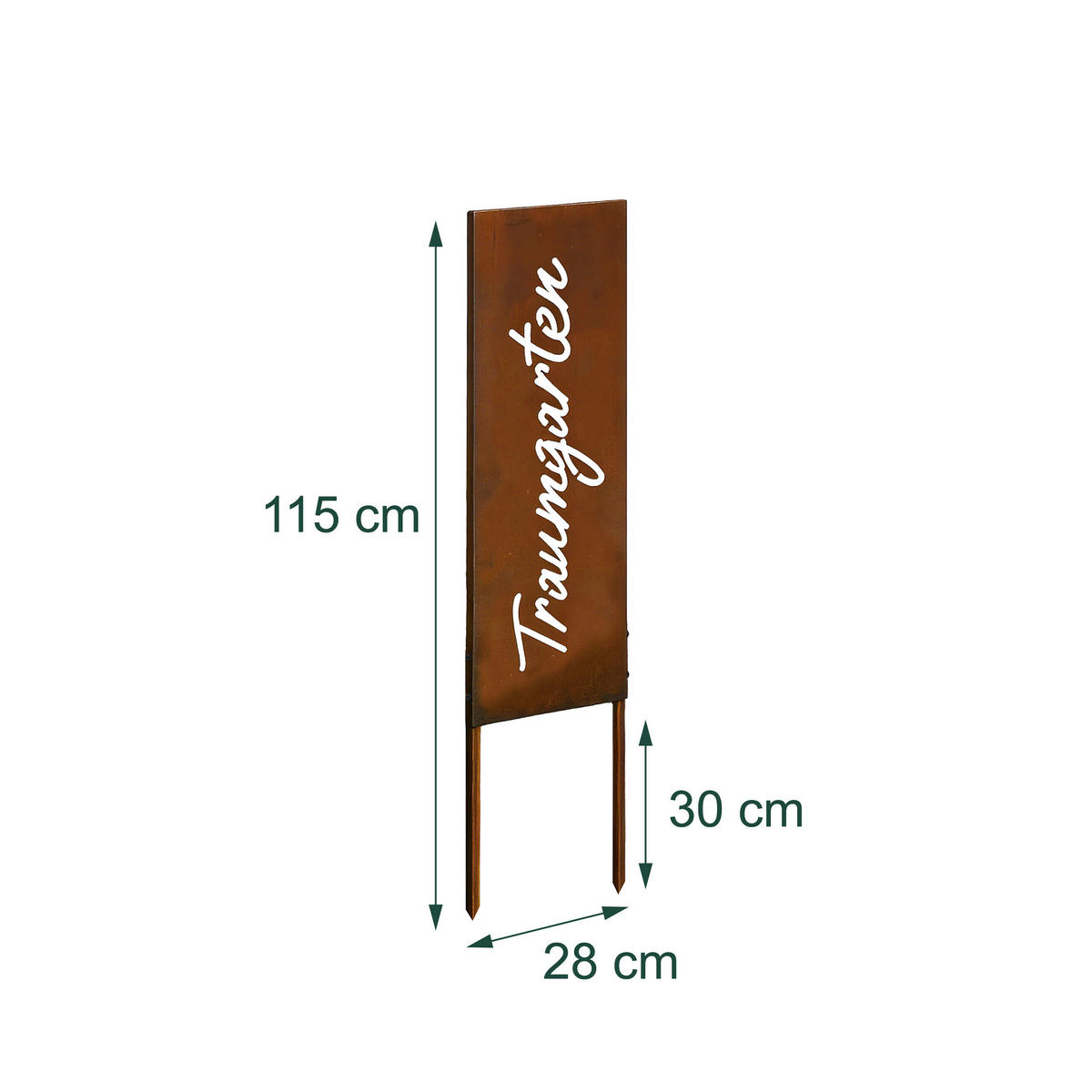 EDELROST-GARTENDEKO - Braun, Metall (1.5cm) - Relaxdays