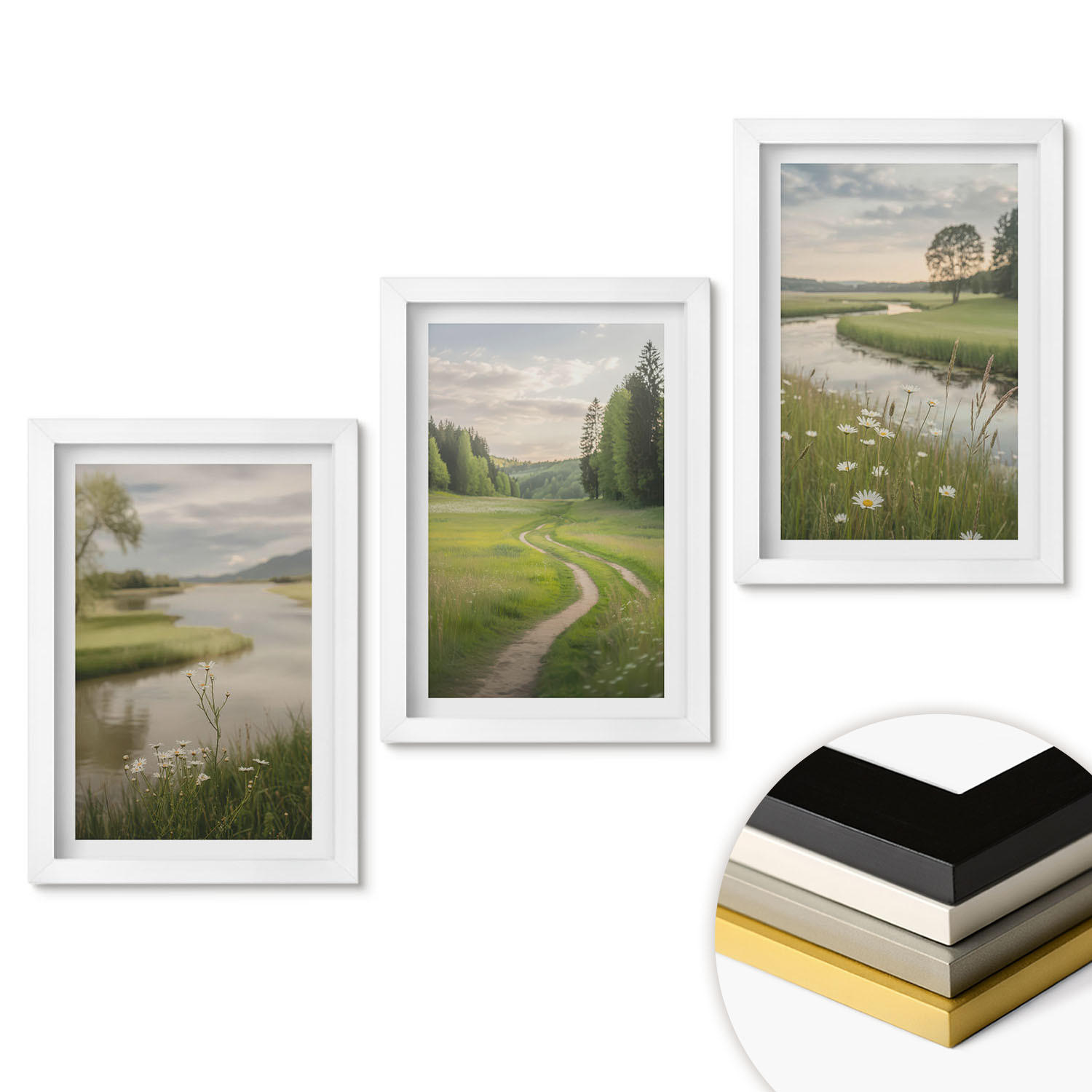 ArtPrintCave Wandbilder Weiß 20x30 cm