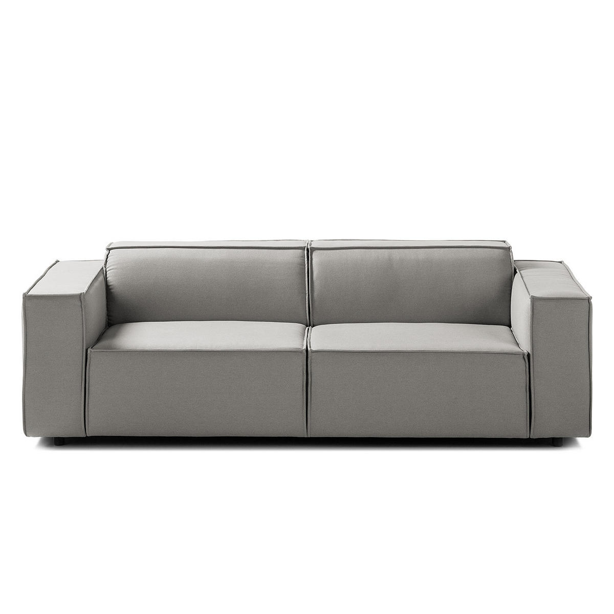 2,5-SITZER SOFA - Graubraun, Textil (223/70/96cm) - home24