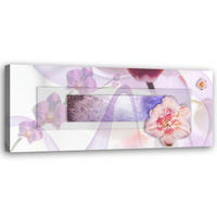 WANDBILD rosa blume abstraktion - Pink, Textil (90/30cm) - Feeby
