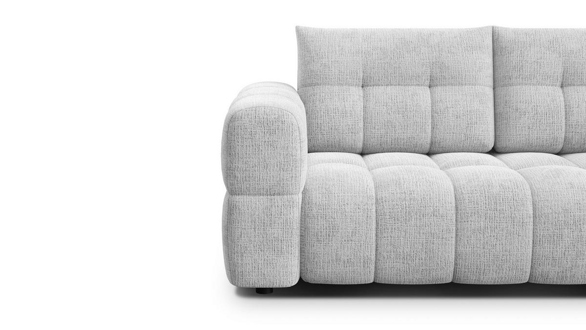 SOFA CLOUDI 2,5-Sitzer, hellgrau - Hellgrau/Schwarz, Holz/Textil (211/89/104cm) - Courtois Laville