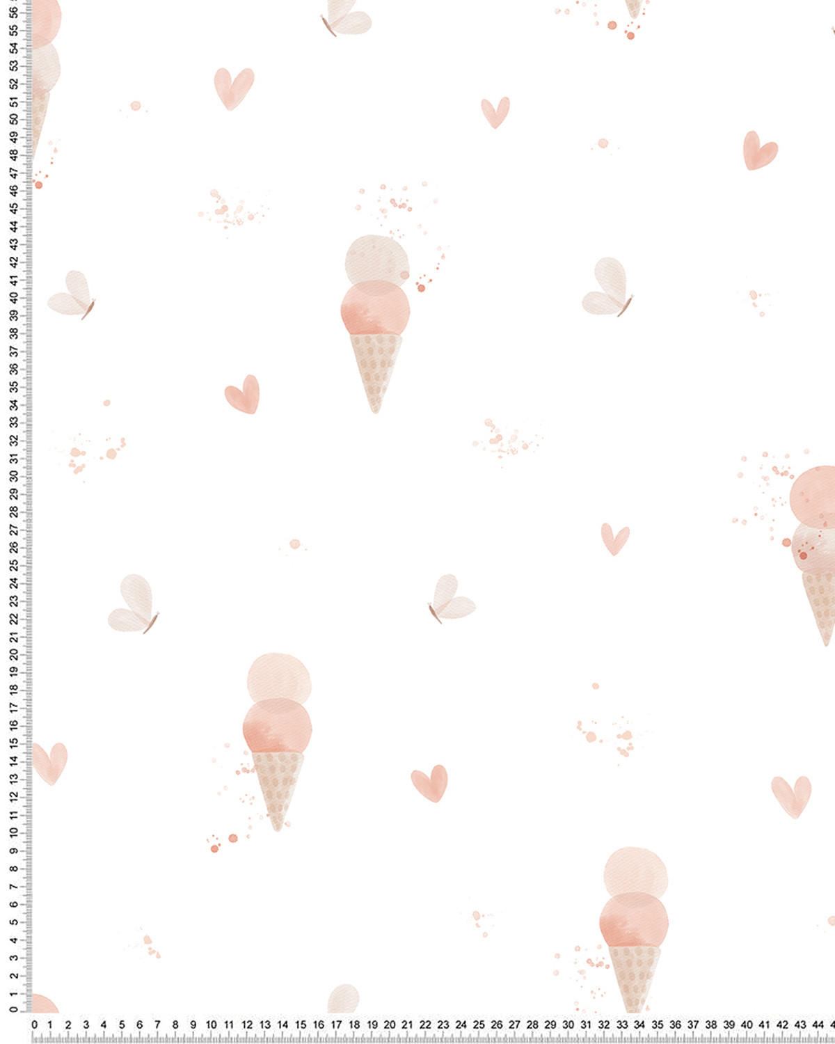 VLIESTAPETE ice cream 50 cm x 10 m, rosa - Pink/Rosa, Papier (1000/50cm) - Lilipinso