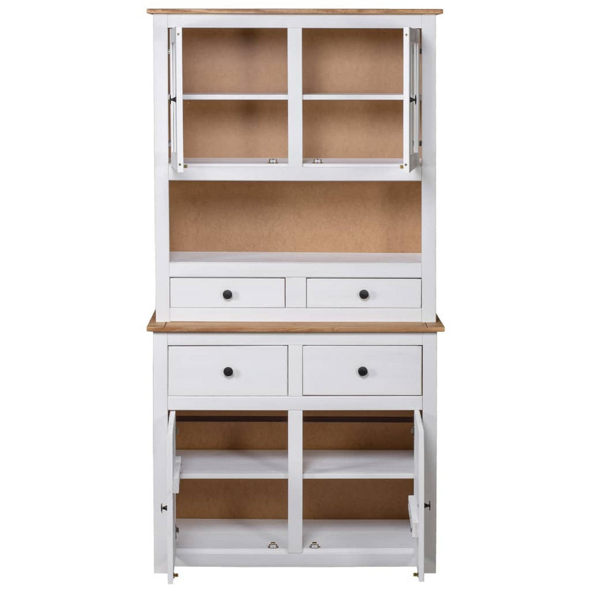 BUFFETSCHRANK Edwards 93/40.5/180 cm - Weiß, Holzwerkstoff (93/180/40.5cm) - Nettlife