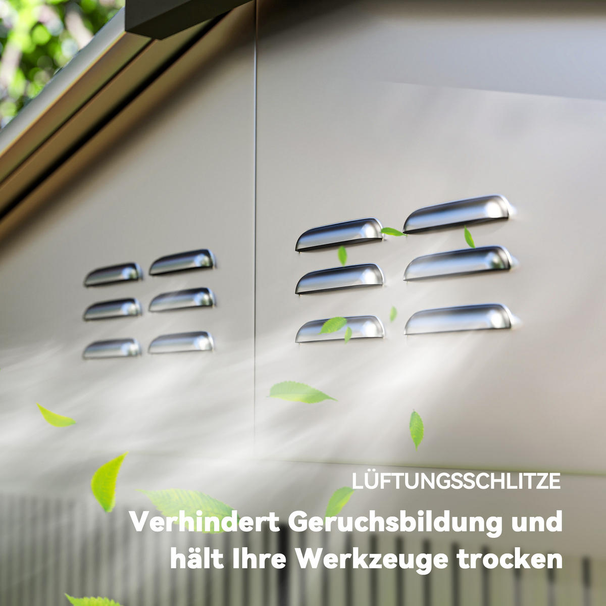 VERZINKTER Stahl 213x131x192cm - Grau, Metall (131/192/213cm) - Outsunny