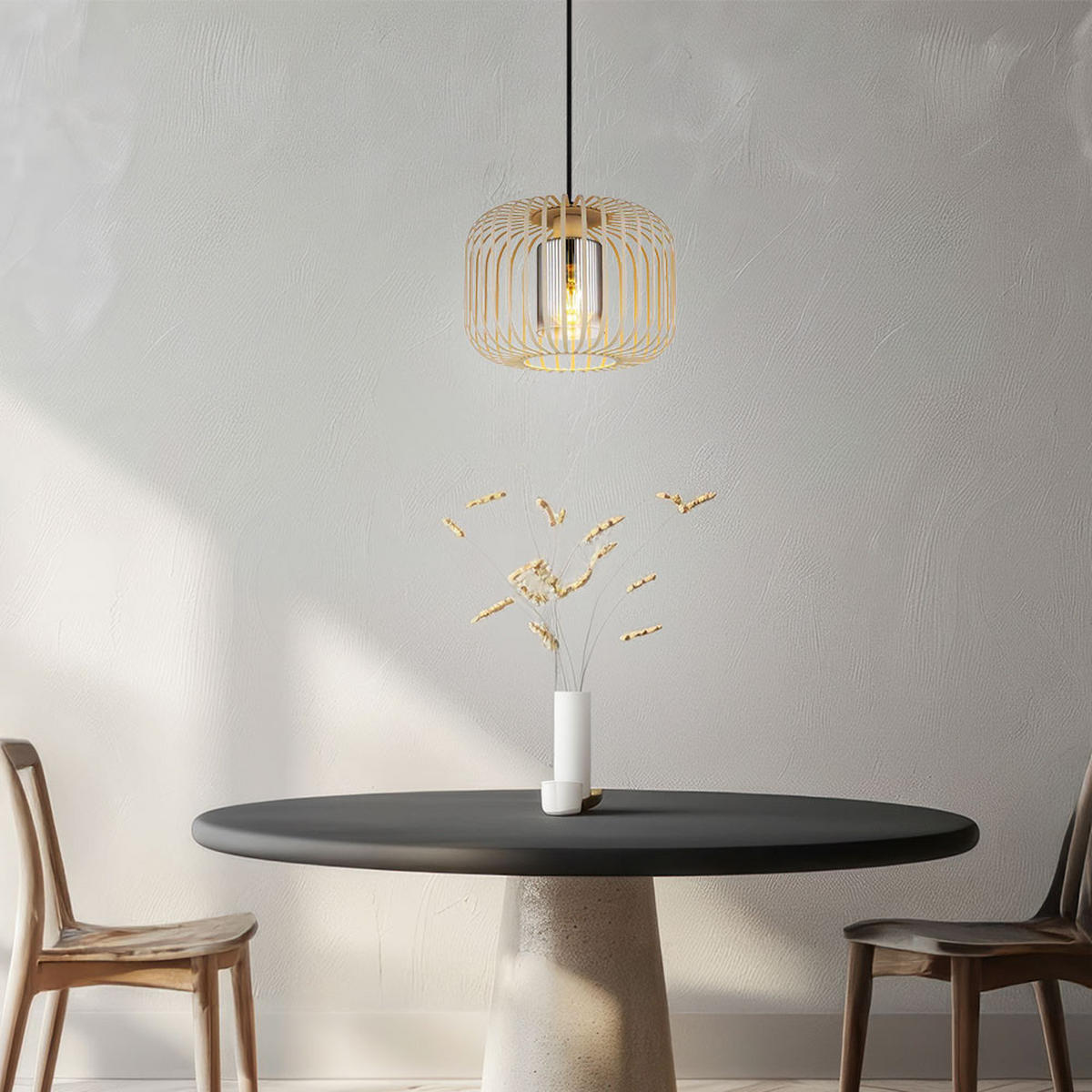 LED HÄNGELEUCHTE ALFRED Metall Beige - Beige, Glas (28/28/120cm) - Globo Lighting