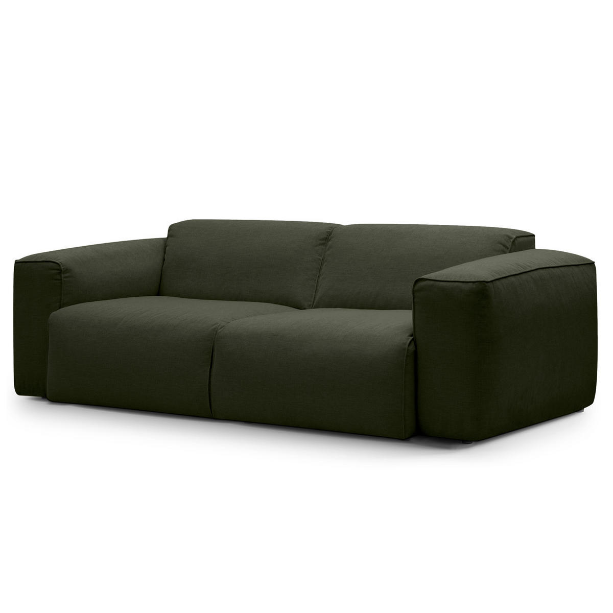 2-SITZER SOFA - Schwarz/Grau, Kunststoff/Textil (220/71/102cm) - home24