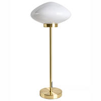 TISCHLAMPE Metall Gold Sibun - Goldfarben/Weiß, Metall (24/24/55cm) - Beliani