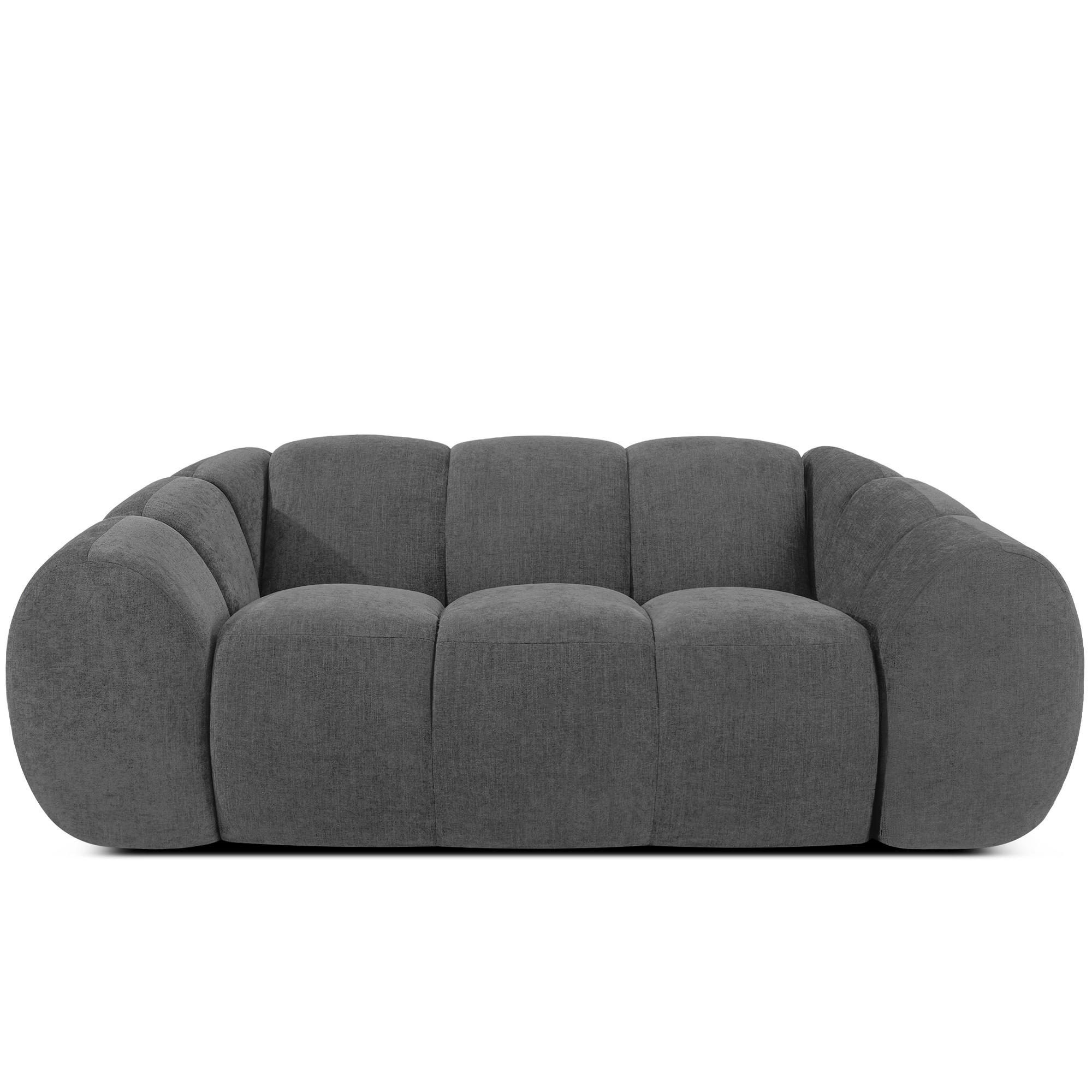2-SITZER SOFA FLAVA, Aschgrau - Grau, Holz/Holzwerkstoff (200/76/100cm) - KONSIMO®