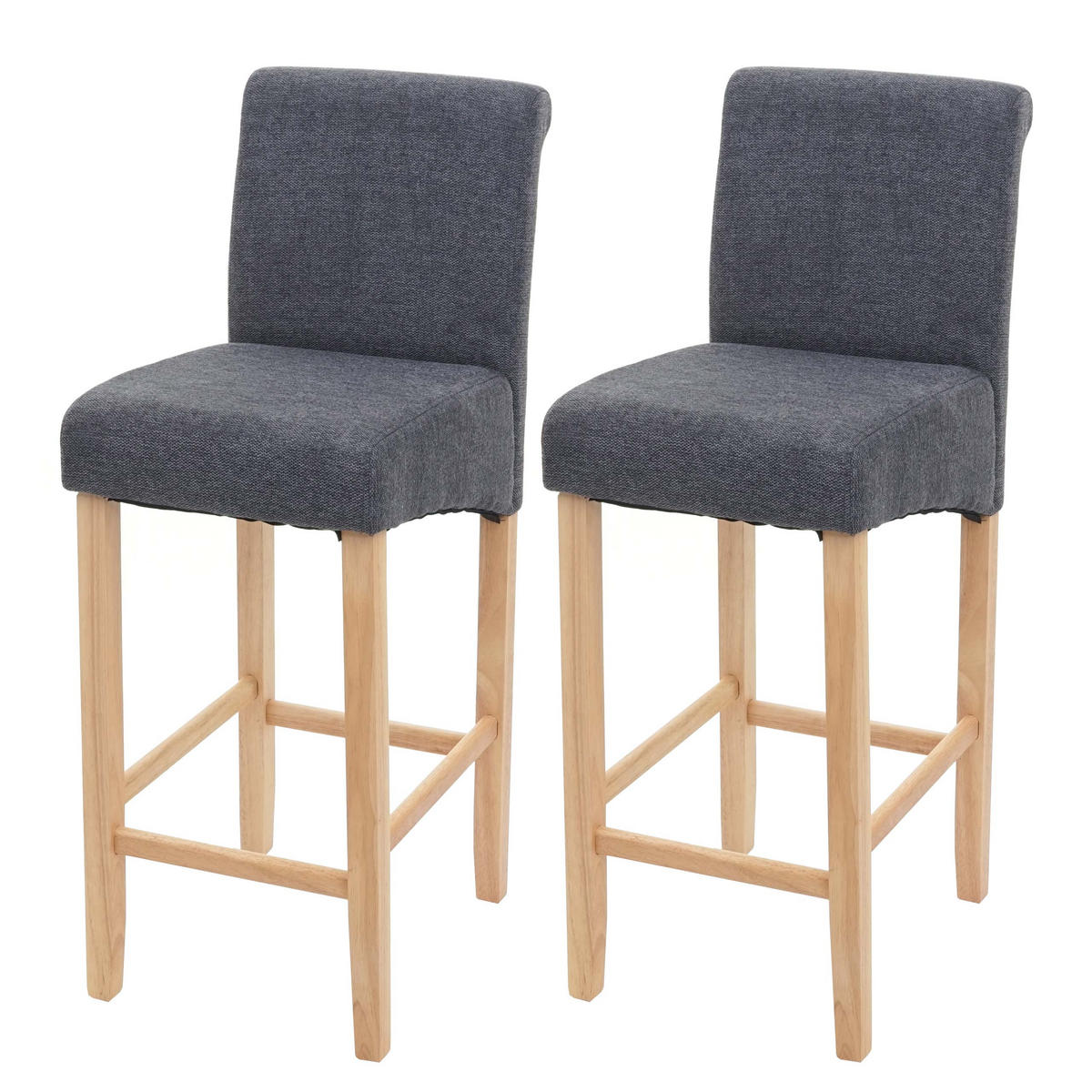 BARHOCKER Grau 2er-Set - Grau, Textil (39/105/53cm) - MCW