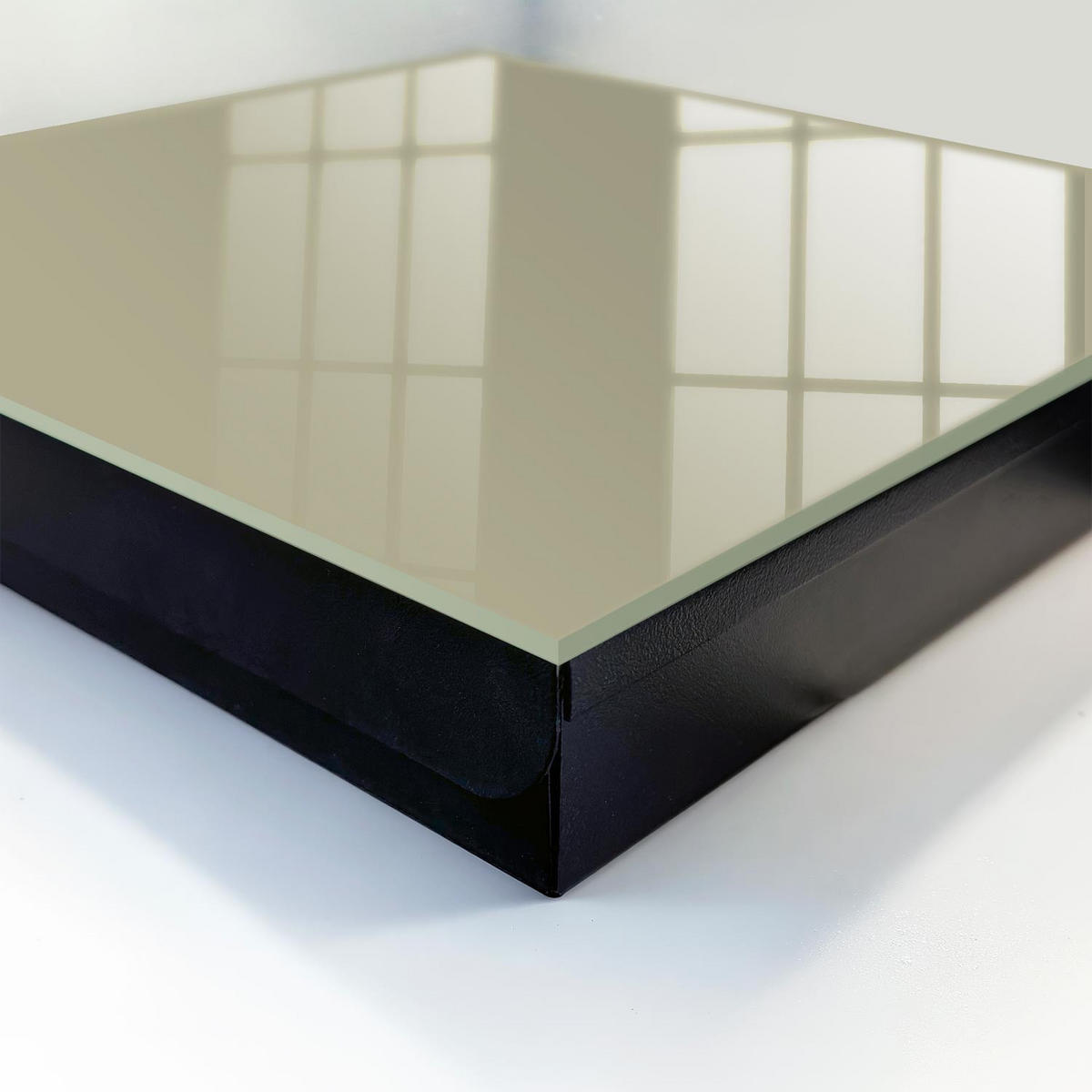 SCHLÜSSELBOX Schwarz 30x30 cm- Türöffnung nach rechts - Dunkelcreme - Creme, Metall (30/30/5cm) - TULUP