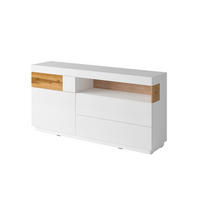 KOMODA Andrea Bela in lesena - bela, leseni material (169/85/40cm) - Petits-meubles