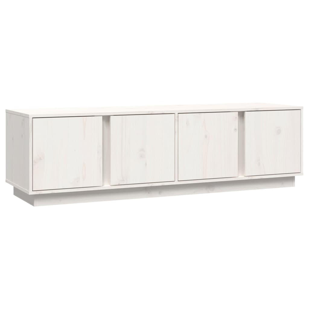 TV-SCHRANK Weiss 140/40/40 Cm Massivholz Kiefer - Weiß, Holz (40/40/140cm) - vidaXL