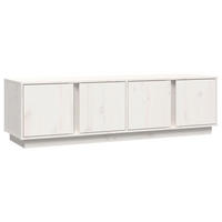 TV-SCHRANK Weiss 140/40/40 Cm Massivholz Kiefer - Weiß, Holz (40/40/140cm) - vidaXL