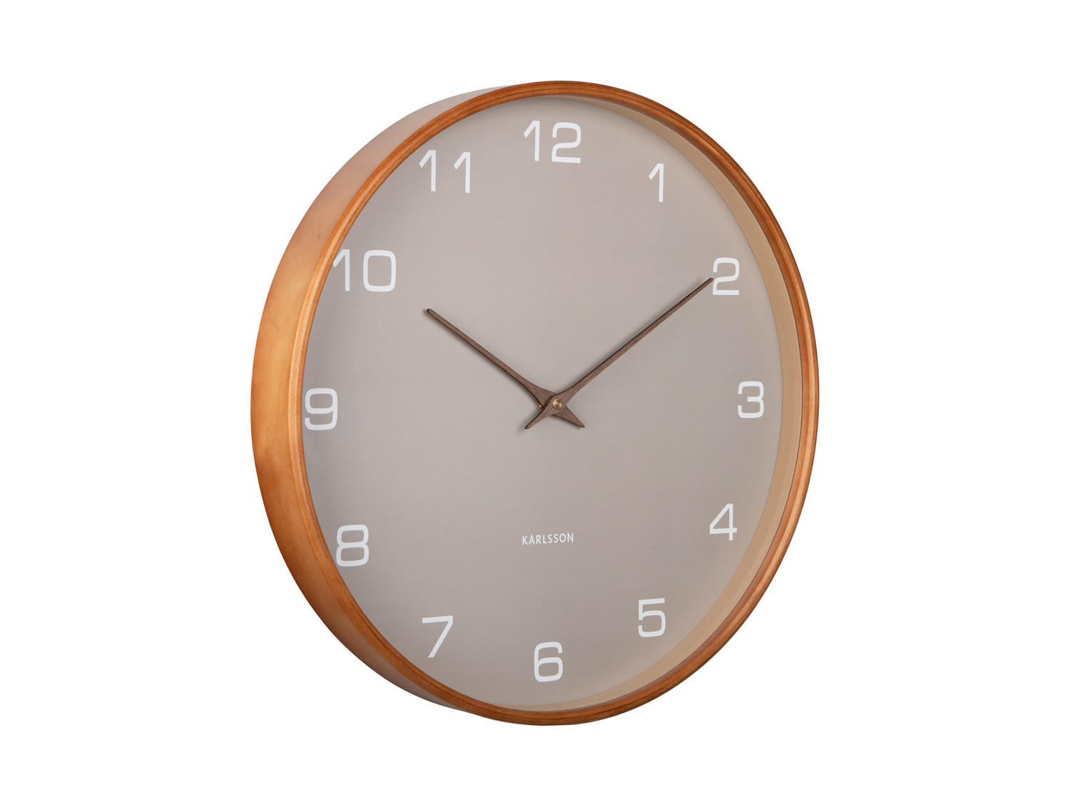 WANDUHR Acento Ø40 cm - Grau, Holz (40/40/5cm) - Karlsson